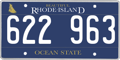 RI license plate 622963