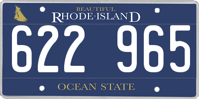 RI license plate 622965