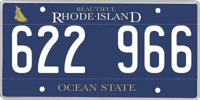 RI license plate 622966
