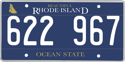 RI license plate 622967