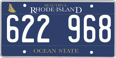 RI license plate 622968