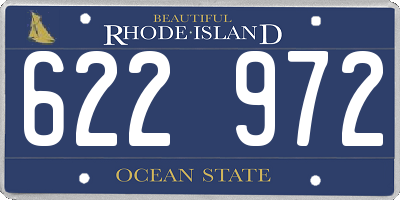 RI license plate 622972