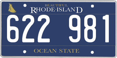 RI license plate 622981