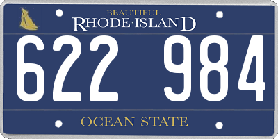 RI license plate 622984