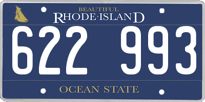 RI license plate 622993