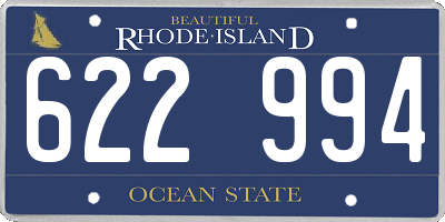RI license plate 622994
