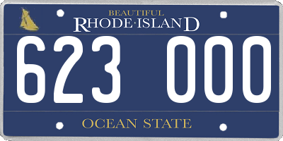 RI license plate 623000