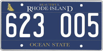 RI license plate 623005