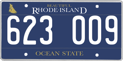 RI license plate 623009