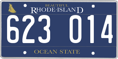 RI license plate 623014