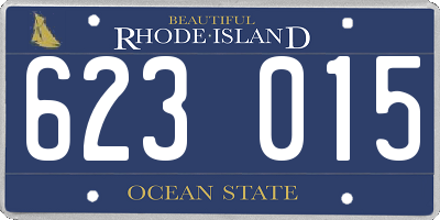 RI license plate 623015