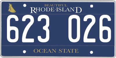 RI license plate 623026