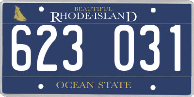 RI license plate 623031