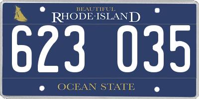 RI license plate 623035