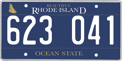 RI license plate 623041