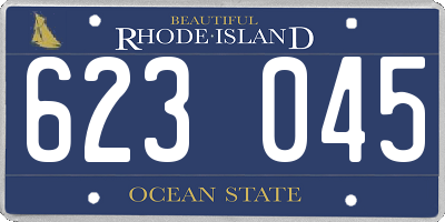 RI license plate 623045