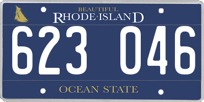 RI license plate 623046
