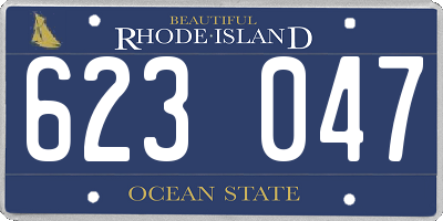 RI license plate 623047
