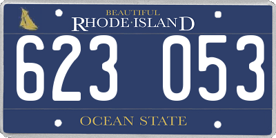 RI license plate 623053