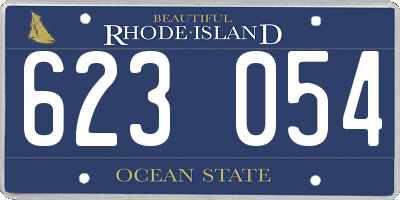 RI license plate 623054