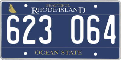 RI license plate 623064
