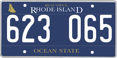 RI license plate 623065