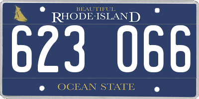 RI license plate 623066