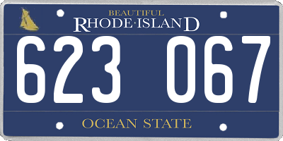 RI license plate 623067