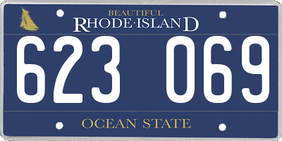 RI license plate 623069