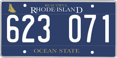 RI license plate 623071