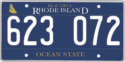 RI license plate 623072