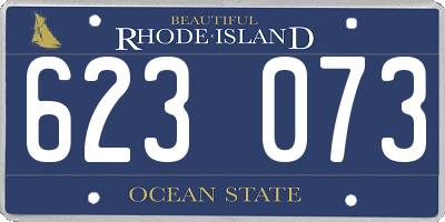 RI license plate 623073