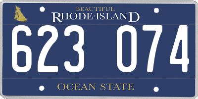 RI license plate 623074