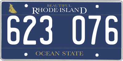 RI license plate 623076