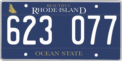 RI license plate 623077