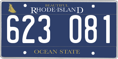 RI license plate 623081