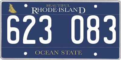 RI license plate 623083