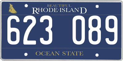 RI license plate 623089