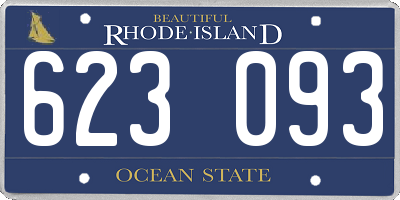 RI license plate 623093