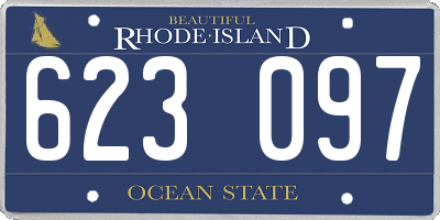 RI license plate 623097