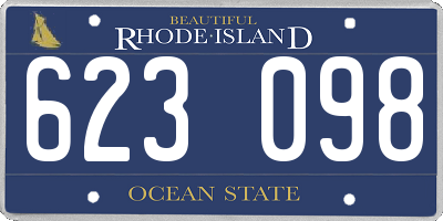 RI license plate 623098