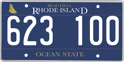 RI license plate 623100