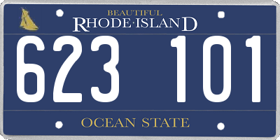 RI license plate 623101
