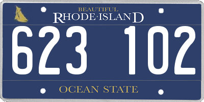 RI license plate 623102