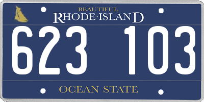 RI license plate 623103