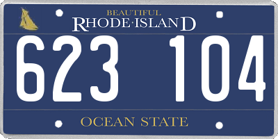 RI license plate 623104