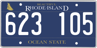 RI license plate 623105