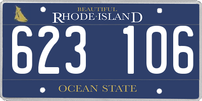 RI license plate 623106