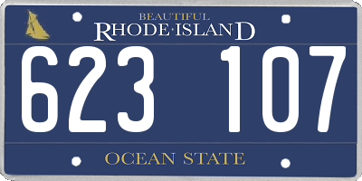 RI license plate 623107