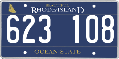 RI license plate 623108